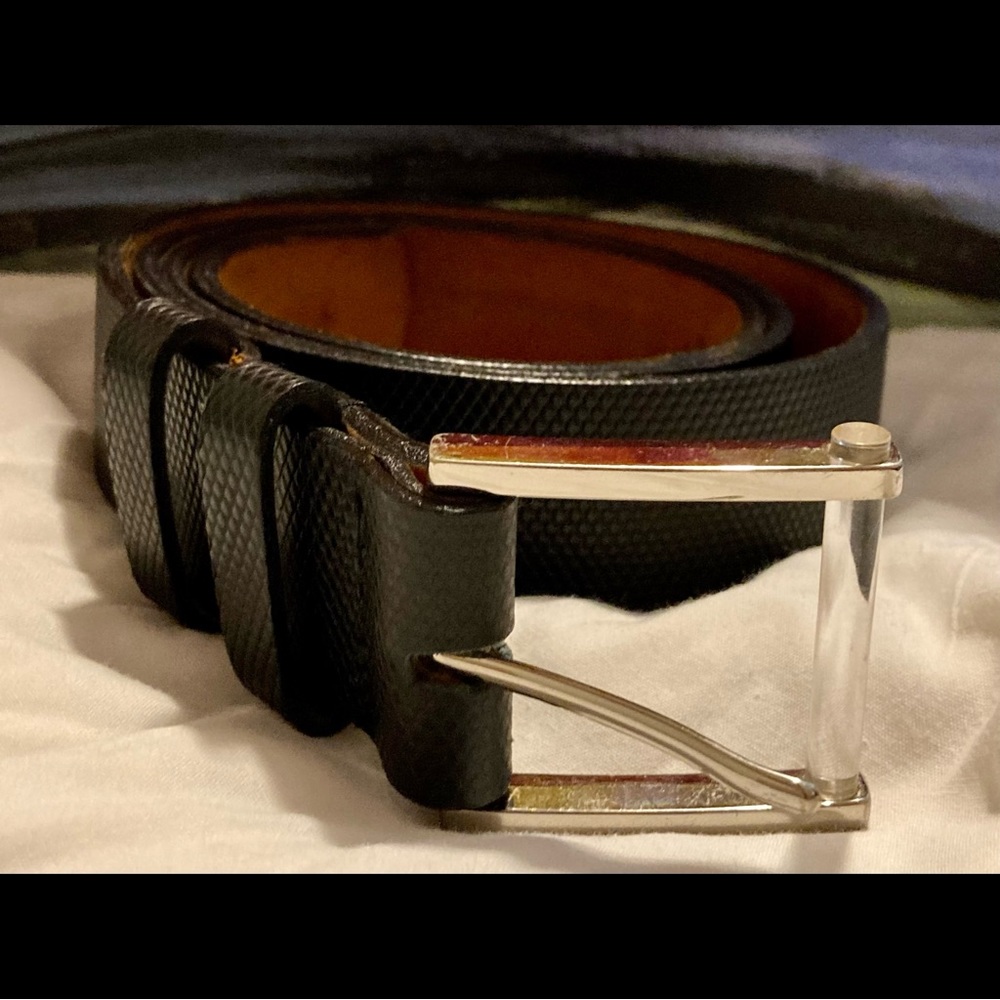 Remo Tulliani Black Mens Leather Belt